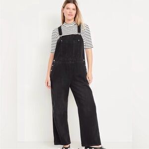 NWT! Old Navy Black Baggy Wide-Leg Jean Overalls - Size 14 🩷 #835833